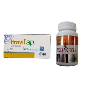 Itravil ap 60mg con 30 tabletas y Red Kron 60 tabletas
